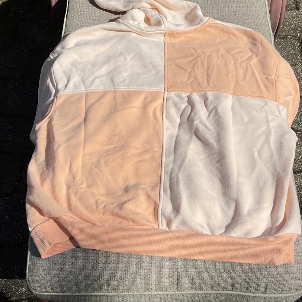 Smashing Pumpkins Upcycled Peach and White Graphic Hoodie, 3X - Picture 4 of 10